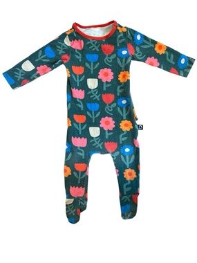 RAGS Peek-A-Booty Footed Romper Size 3-6 Months